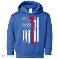 Fire Ax Fire Departt Firefighter American Axe Flag Gift Toddler Hoodie thumb 0