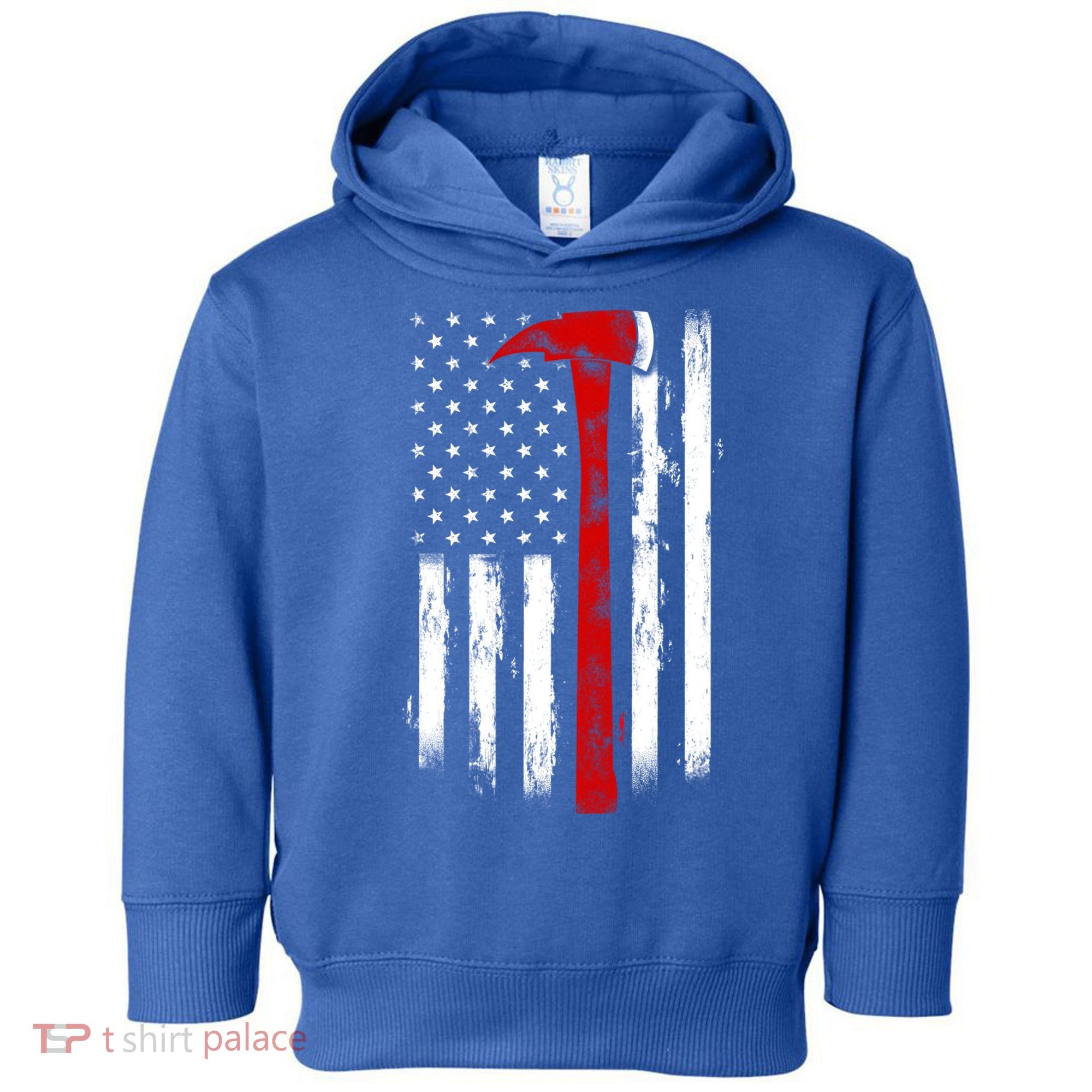 Fire Ax Fire Departt Firefighter American Axe Flag Gift Toddler Hoodie