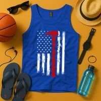 Fire Ax Fire Departt Firefighter American Axe Flag Gift Tank Top thumb 4