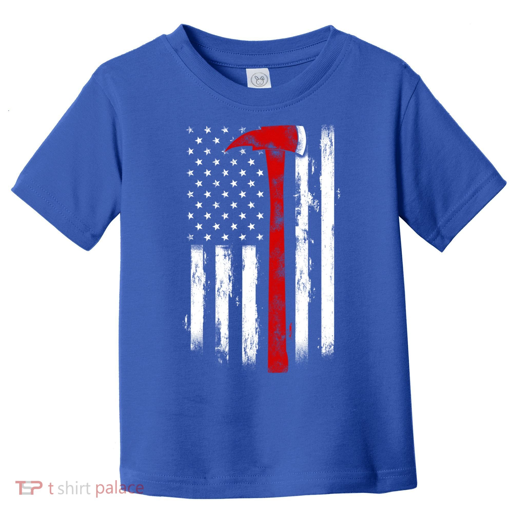 Fire Ax Fire Departt Firefighter American Axe Flag Gift Toddler T-Shirt