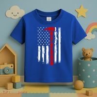 Fire Ax Fire Departt Firefighter American Axe Flag Gift Toddler T-Shirt thumb 3