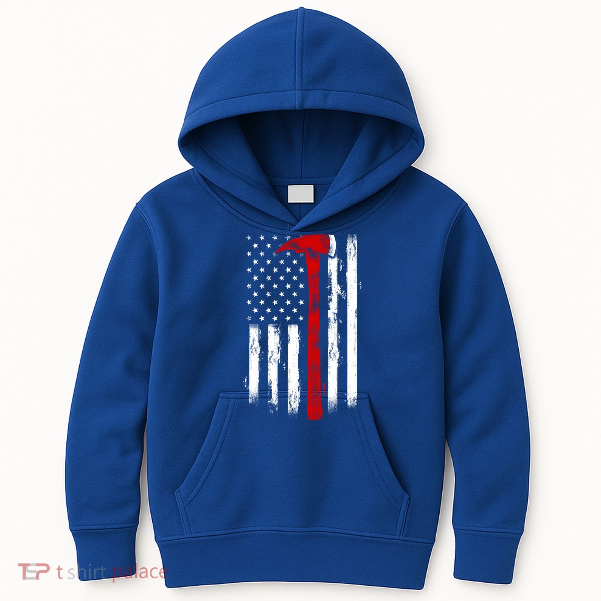 Fire Ax Fire Departt Firefighter American Axe Flag Gift Kids Hoodie
