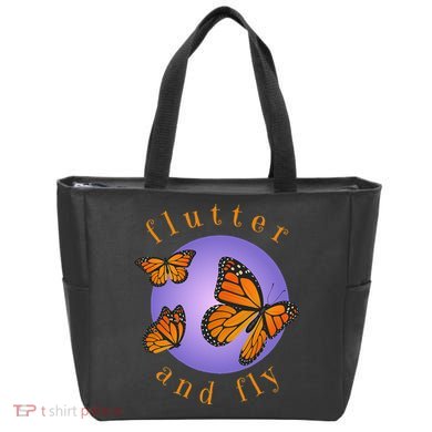 Flutter And Fly Apparel Monarch Butterflies On Glowing Moon Tote Bag