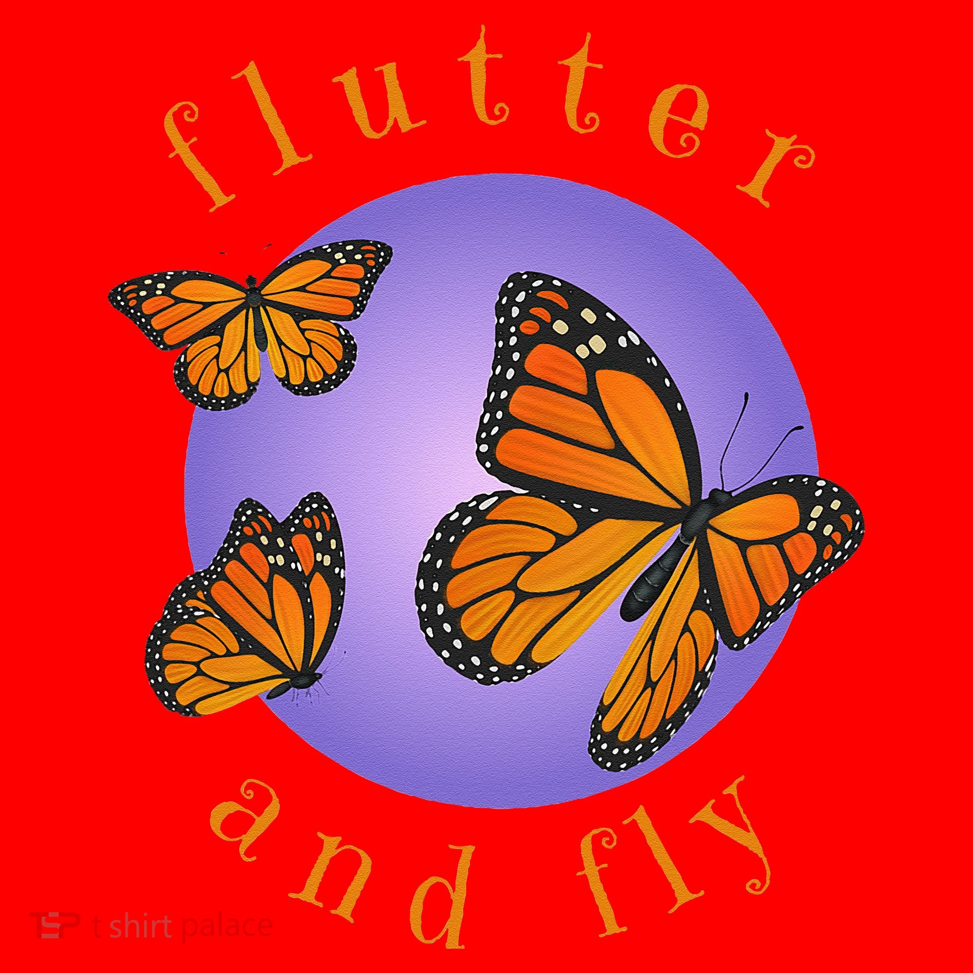 Flutter And Fly Apparel Monarch Butterflies On Glowing Moon Santa Hat
