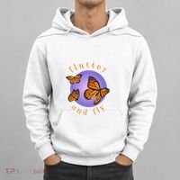 Flutter And Fly Apparel Monarch Butterflies On Glowing Moon Hoodie thumb 0