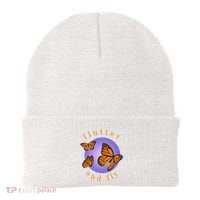 Flutter And Fly Apparel Monarch Butterflies On Glowing Moon Beanie thumb 0
