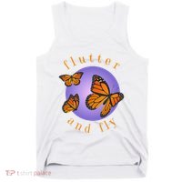 Flutter And Fly Apparel Monarch Butterflies On Glowing Moon Tank Top thumb 0