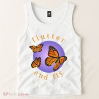 Flutter And Fly Apparel Monarch Butterflies On Glowing Moon Tank Top thumb 2