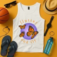 Flutter And Fly Apparel Monarch Butterflies On Glowing Moon Tank Top thumb 4