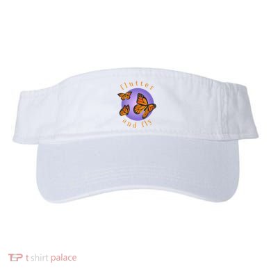 Flutter And Fly Apparel Monarch Butterflies On Glowing Moon Visor