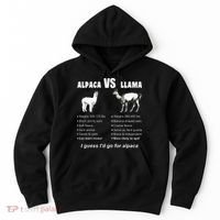 Funny Animal Facts Differences Llama Vs Alpaca Squad Lovers Hoodie thumb 0