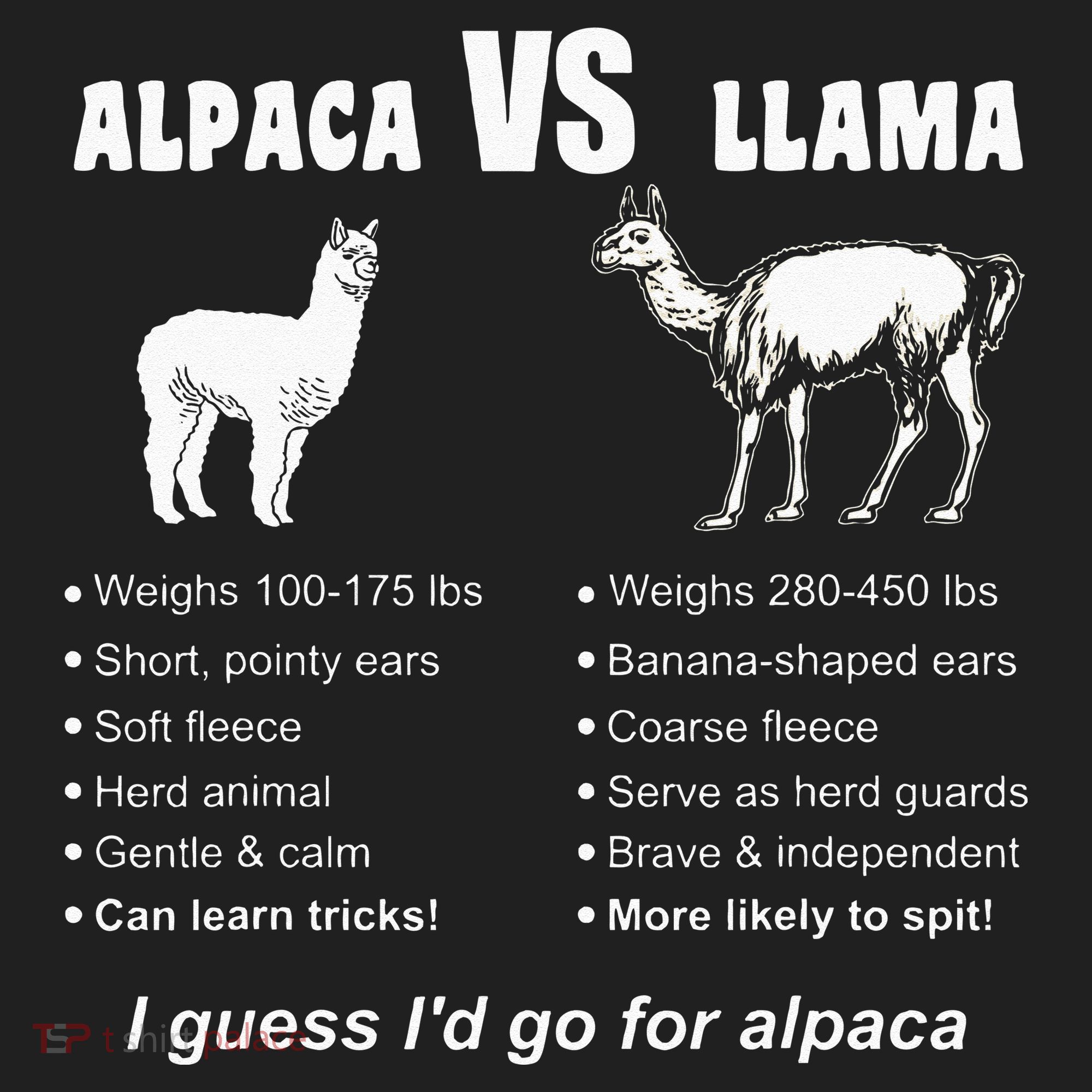 Funny Animal Facts Differences Llama Vs Alpaca Squad Lovers Beanie
