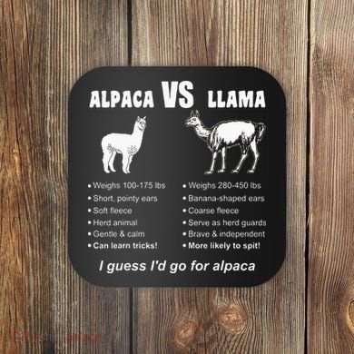 Funny Animal Facts Differences Llama Vs Alpaca Squad Lovers Coaster