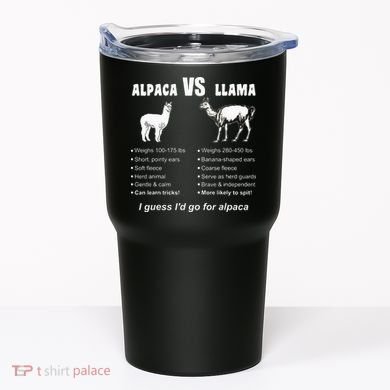 Funny Animal Facts Differences Llama Vs Alpaca Squad Lovers Tumbler