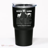 Funny Animal Facts Differences Llama Vs Alpaca Squad Lovers Tumbler thumb 0