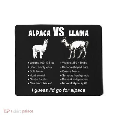 Funny Animal Facts Differences Llama Vs Alpaca Squad Lovers Mousepad