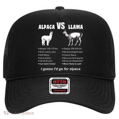 Funny Animal Facts Differences Llama Vs Alpaca Squad Lovers Hat