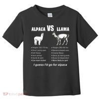 Funny Animal Facts Differences Llama Vs Alpaca Squad Lovers Toddler T-Shirt thumb 0