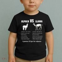 Funny Animal Facts Differences Llama Vs Alpaca Squad Lovers Toddler T-Shirt thumb 2