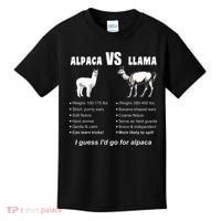 Funny Animal Facts Differences Llama Vs Alpaca Squad Lovers Kids T-Shirt thumb 0