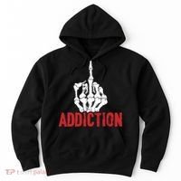 Fuck Addiction Funny Middle Finger Alcohol Drug Hoodie thumb 0