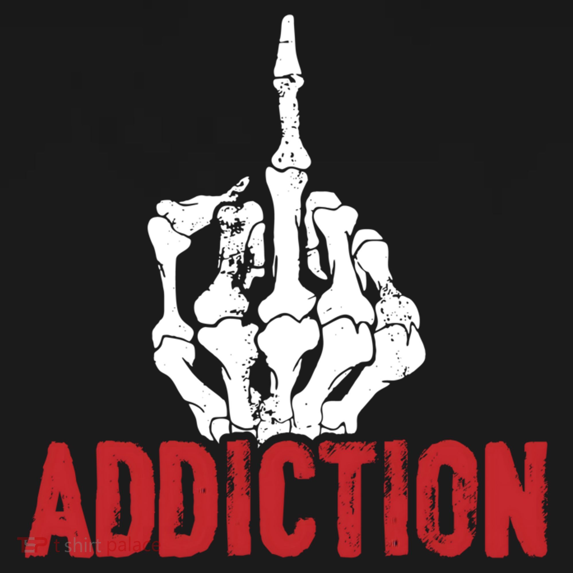 Fuck Addiction Funny Middle Finger Alcohol Drug Women's Tank Top