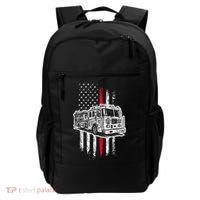 Fireman American Flag Firefighter Fire Truck Backpack thumb 0