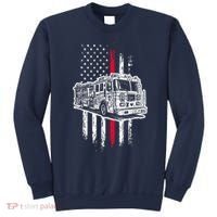 Fireman American Flag Firefighter Fire Truck Sweatshirt thumb 0