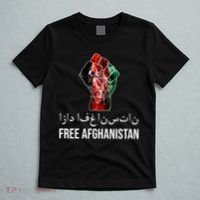 Free Afghanistan Fist Arabic Writing T-Shirt thumb 5