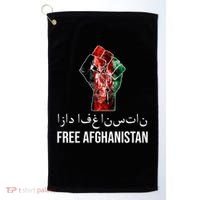 Free Afghanistan Fist Arabic Writing Golf Towel thumb 0