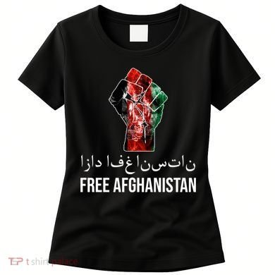 Free Afghanistan Fist Arabic Writing Women's T-Shirt