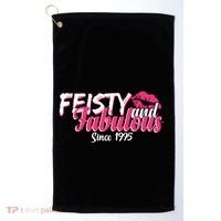 Feisty And Fabulous Since 1975 50th Birthday Golf Towel thumb 0