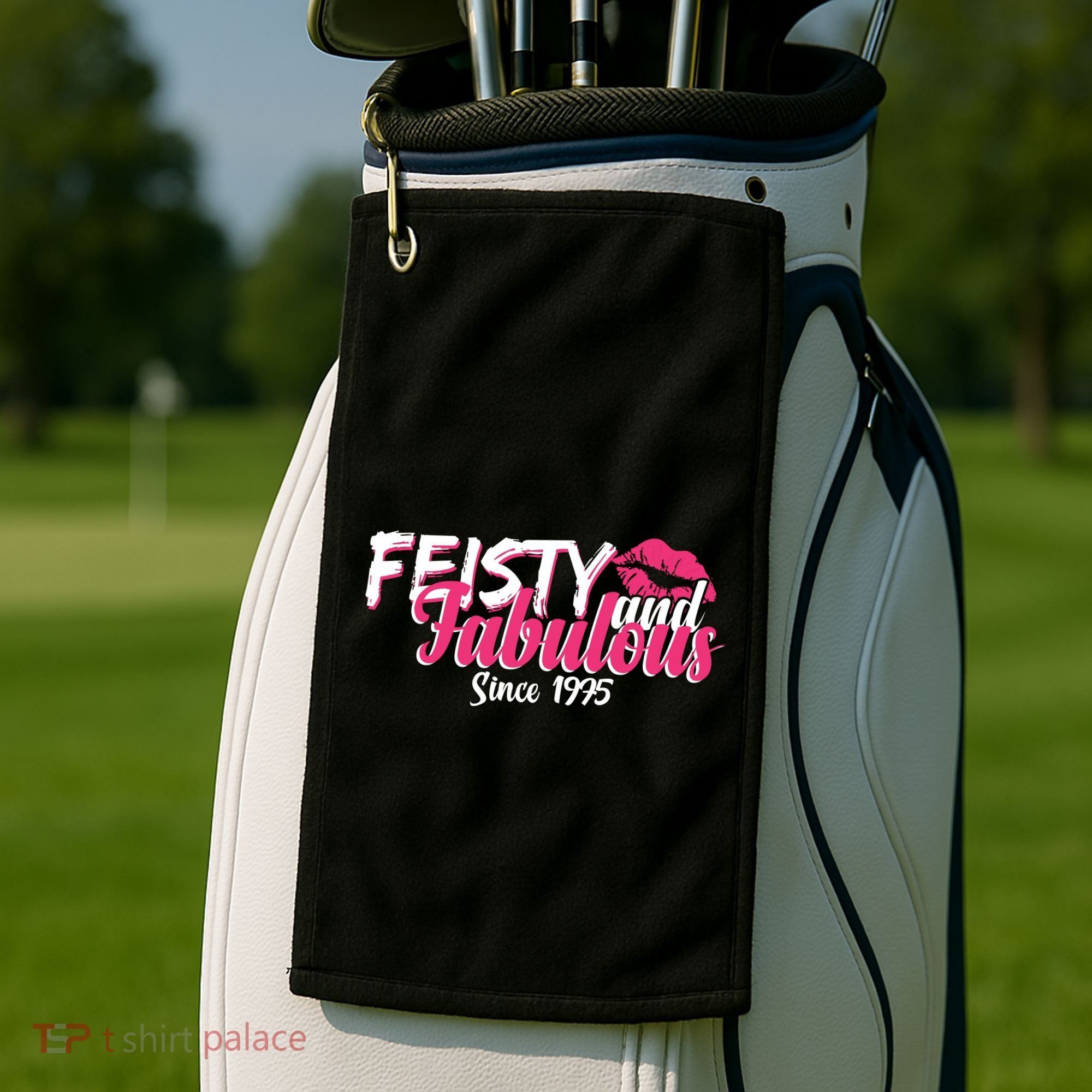 Feisty And Fabulous Since 1975 50th Birthday Golf Towel