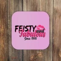 Feisty And Fabulous Since 1975 50th Birthday Coaster thumb 0