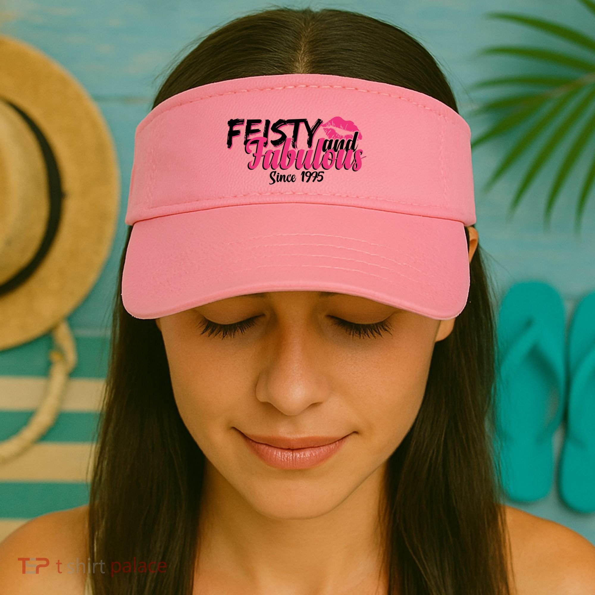 Feisty And Fabulous Since 1975 50th Birthday Visor