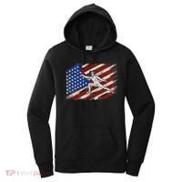 Fencing American Flag Fencer USA Foil Epee Saber Patriotic Women's Hoodie thumb 0