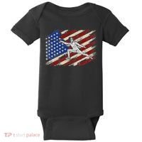 Fencing American Flag Fencer USA Foil Epee Saber Patriotic Baby Bodysuit thumb 0