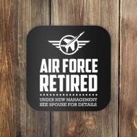 Funny Air Force Retired | Military Veteran Coaster thumb 0