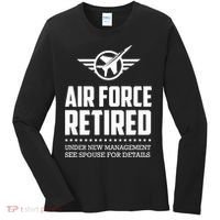 Funny Air Force Retired | Military Veteran Women's Long Sleeve Shirt thumb 0