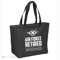 Funny Air Force Retired | Military Veteran Tote Bag thumb 2