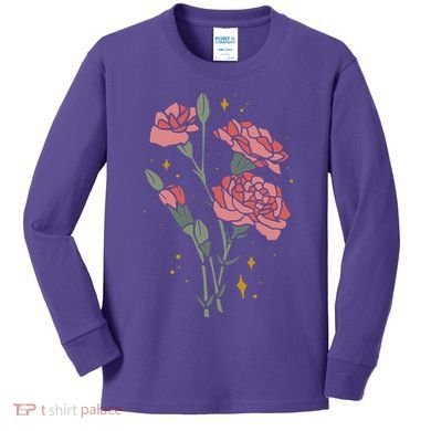 Flower Art Kids Long Sleeve Shirt