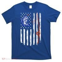Fishing American Flag 4th Of July Usa Patriotic Fish Lover Gift T-Shirt thumb 0