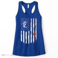 Fishing American Flag 4th Of July Usa Patriotic Fish Lover Gift Women's Tank Top thumb 0