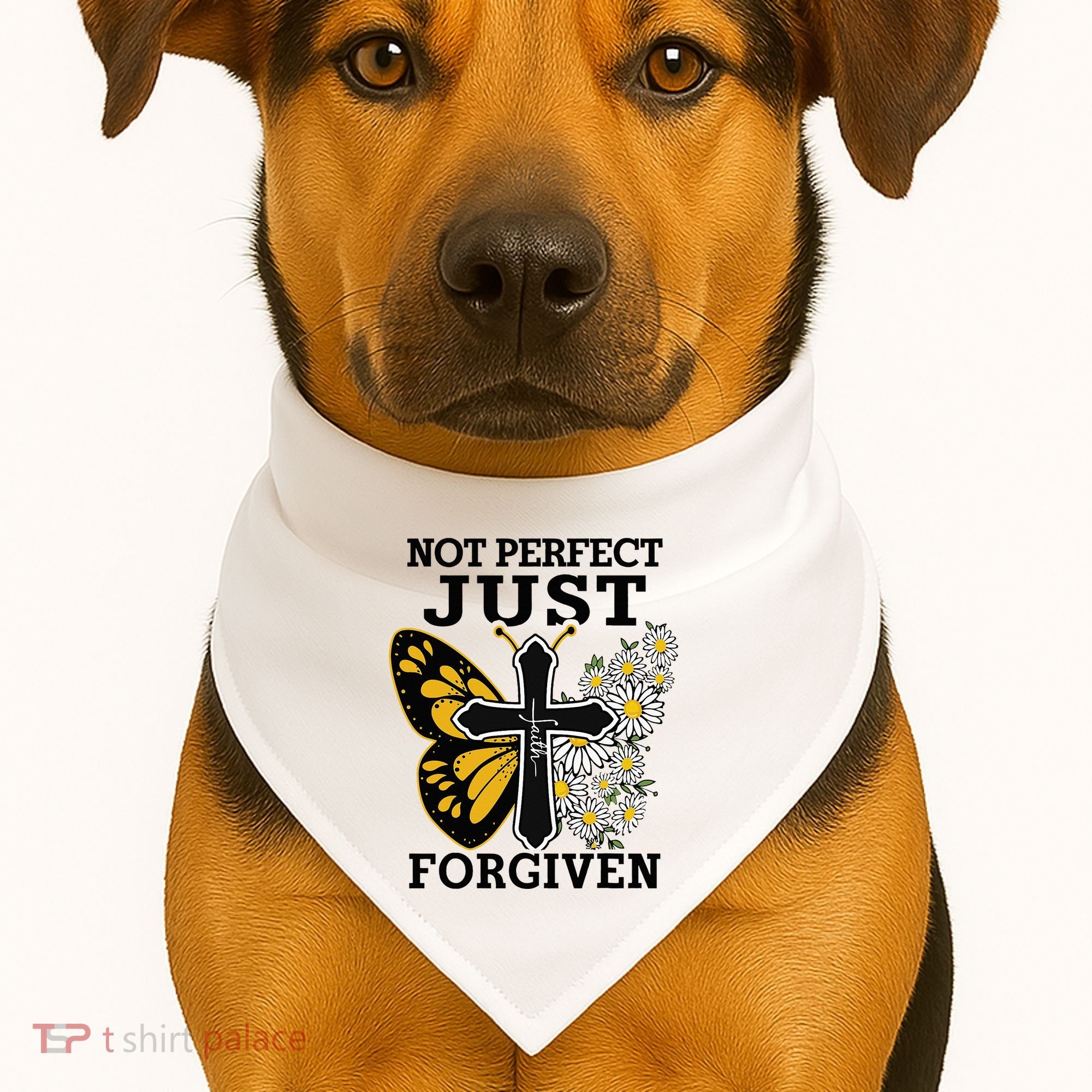 Forgiven and Funny Christian  for Jesus Lovers USA-Made Doggie Bandana