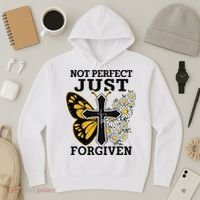 Forgiven and Funny Christian  for Jesus Lovers Hoodie thumb 3