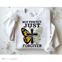Forgiven and Funny Christian  for Jesus Lovers Sweatshirt thumb 2
