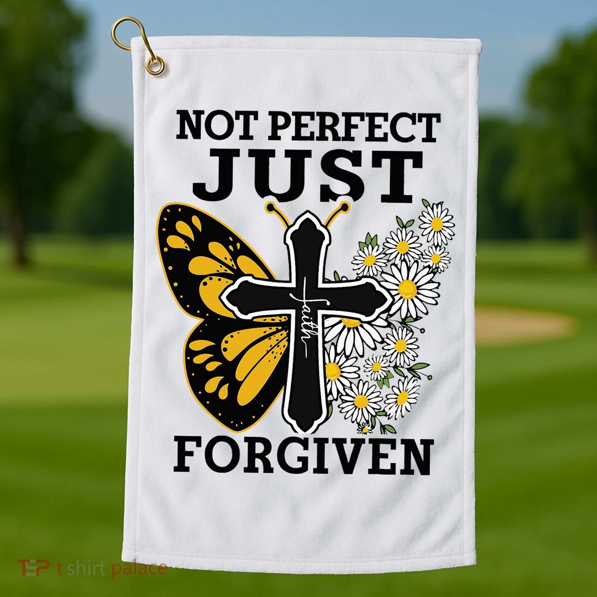 Forgiven and Funny Christian  for Jesus Lovers Golf Towel