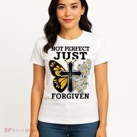 Forgiven and Funny Christian  for Jesus Lovers Women's T-Shirt thumb 4