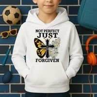 Forgiven and Funny Christian  for Jesus Lovers Kids Hoodie thumb 2