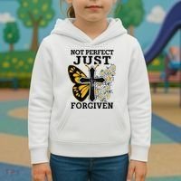 Forgiven and Funny Christian  for Jesus Lovers Kids Hoodie thumb 3